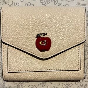 Coach | Small Bifold Wallet with Red Apple Accent